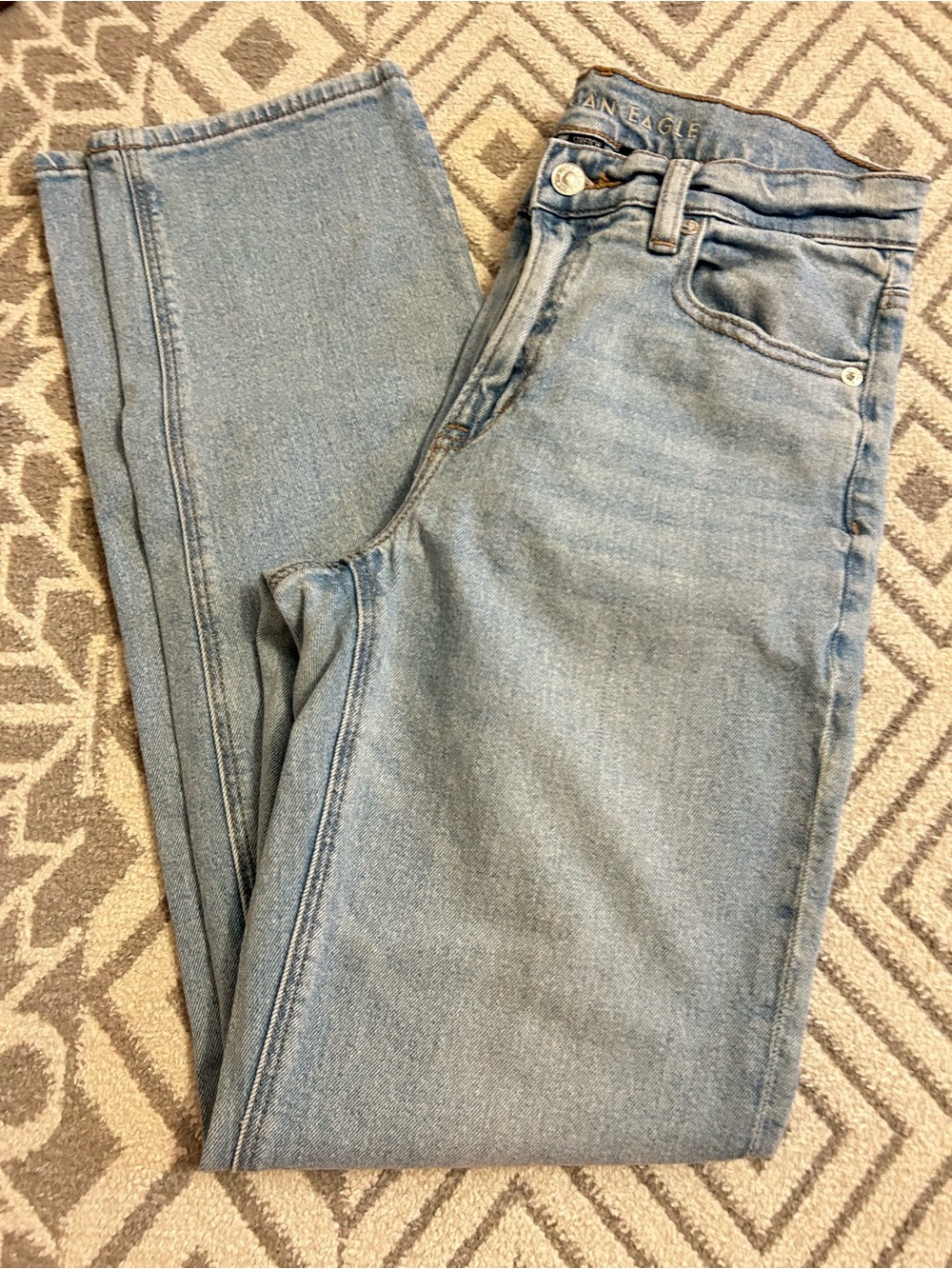 American Eagle Outfitters Light Blue Straight Leg Jeans